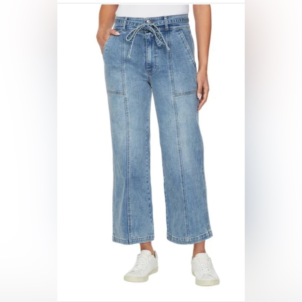 Women's Hudson Light Blue Wide-Leg Jeans